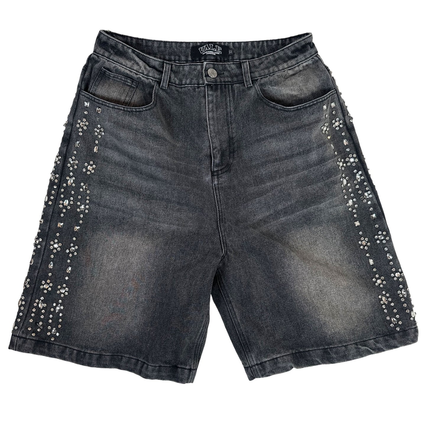 Vale Valley Forever Crystal Black Denim Shorts [USED] - 30 (Used)