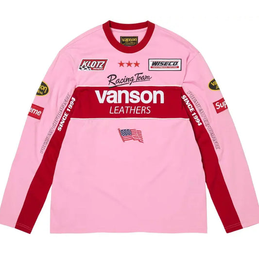Supreme Vanson Leathers L/S Top Pink
