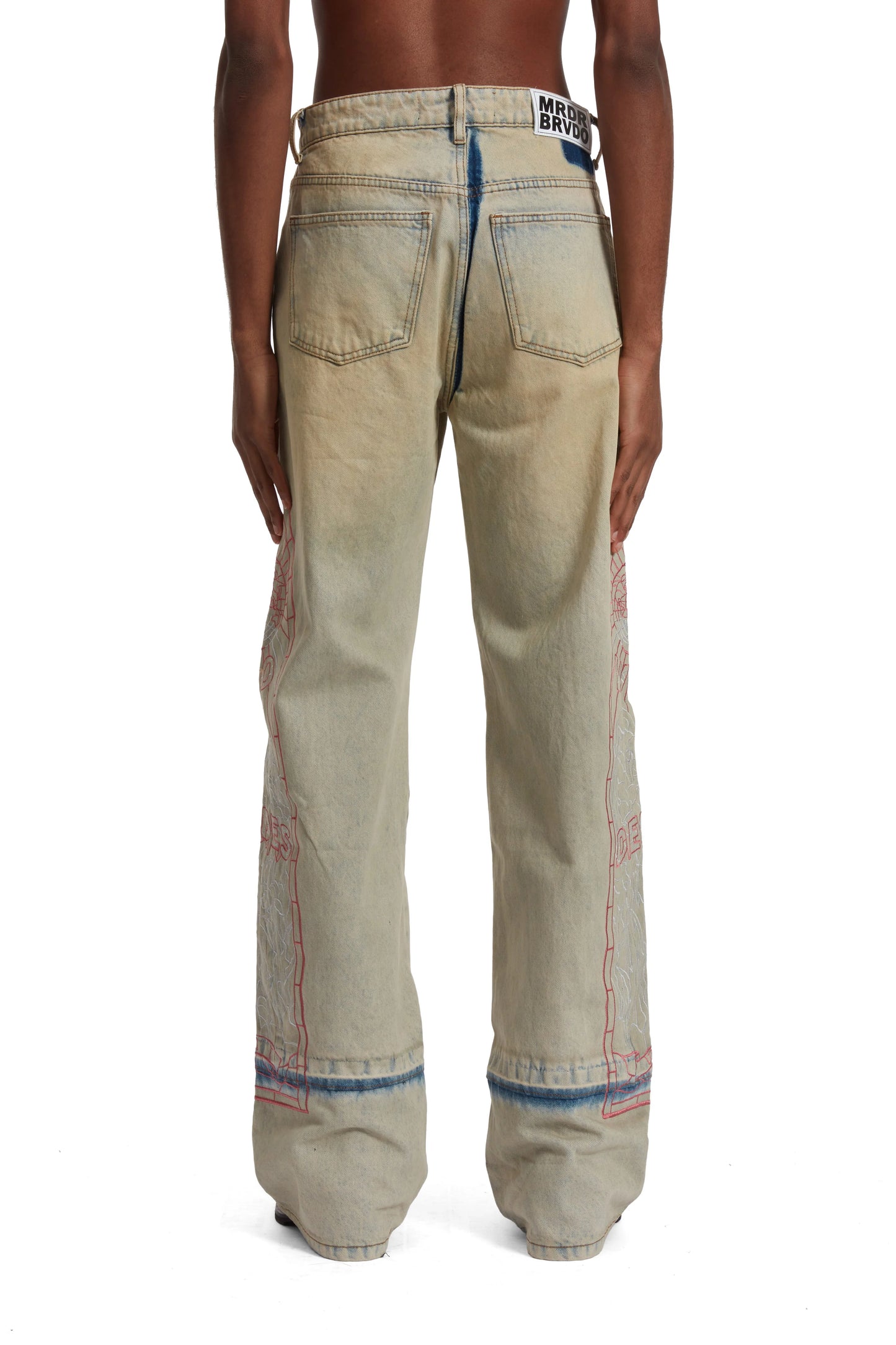 Who Decides War Extended Hem Embroidered Denim