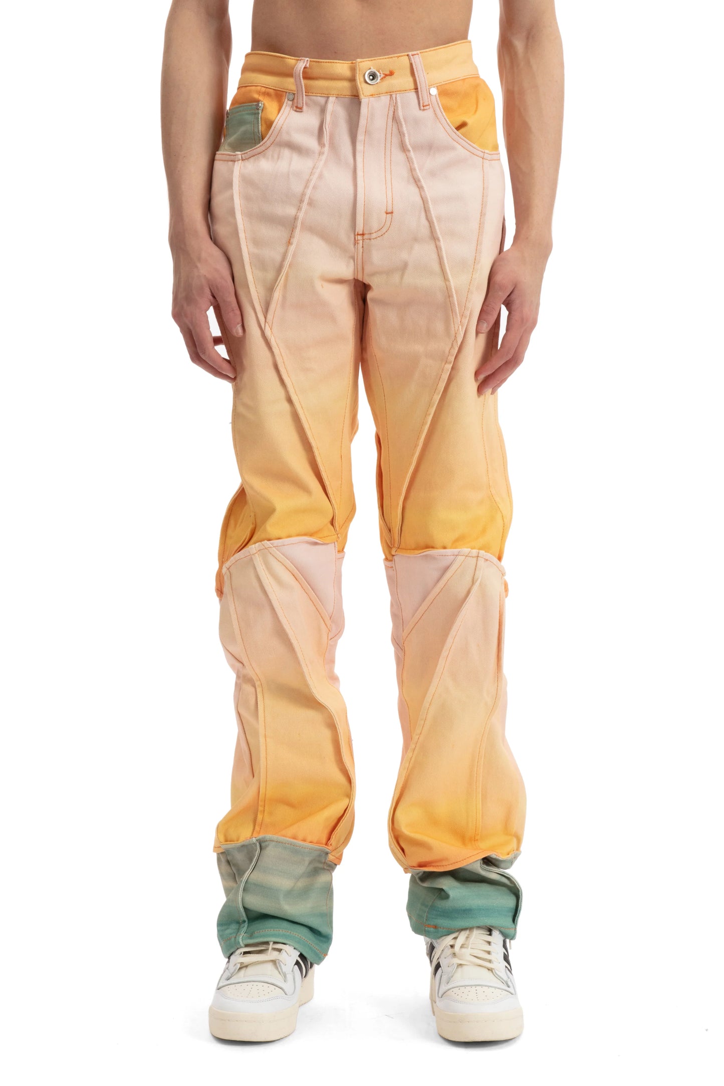 Who Decides War Pink & Orange Sunset Denim Pant