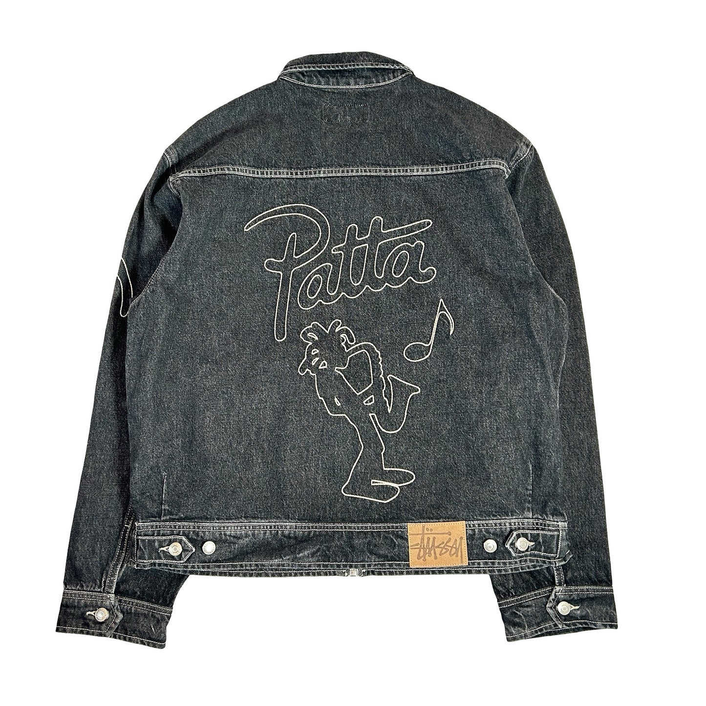 Stussy x Patta Zip Work Jacket Black [USED] - L (Used)