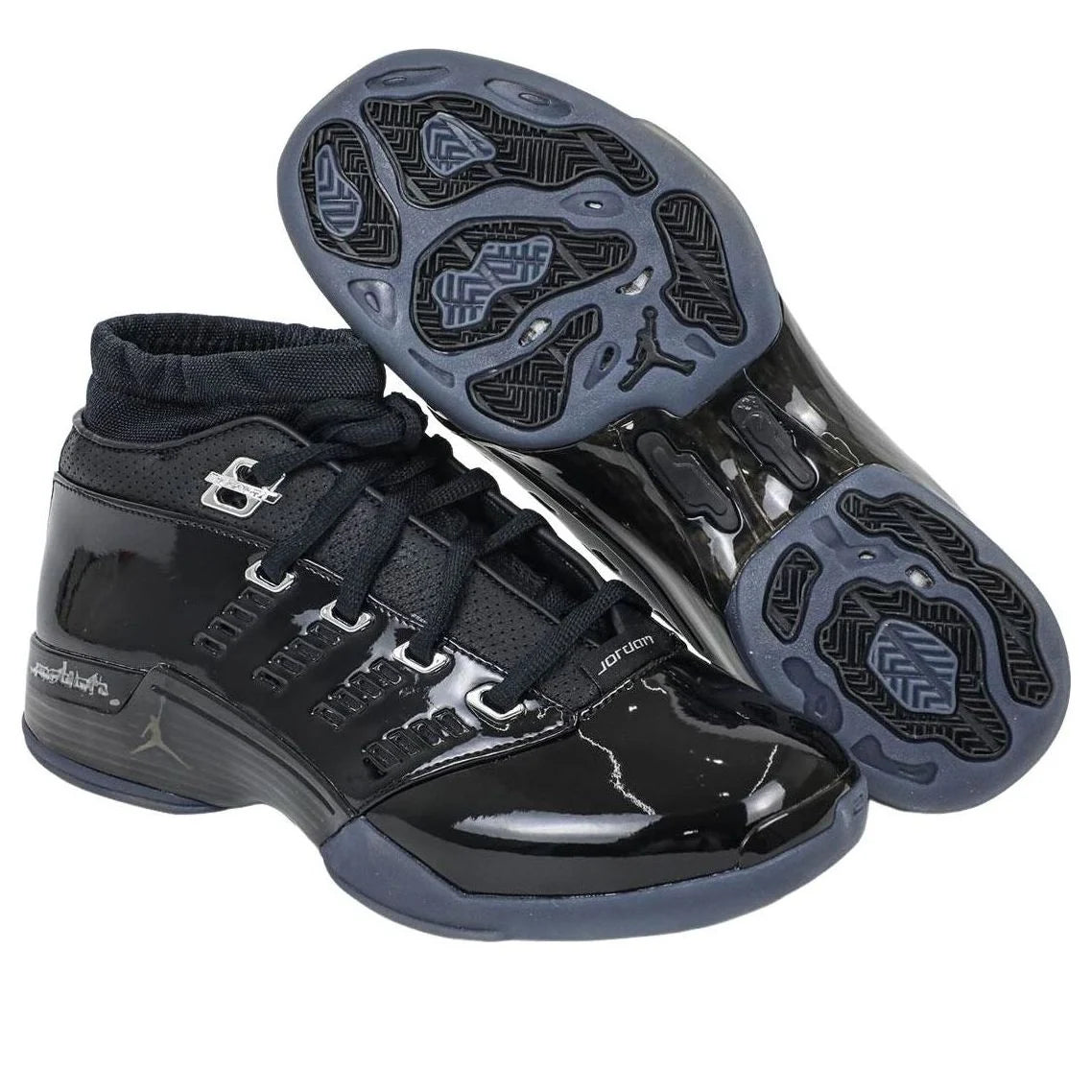 IV7640 001 Air Jordan 17 Low Black Patent