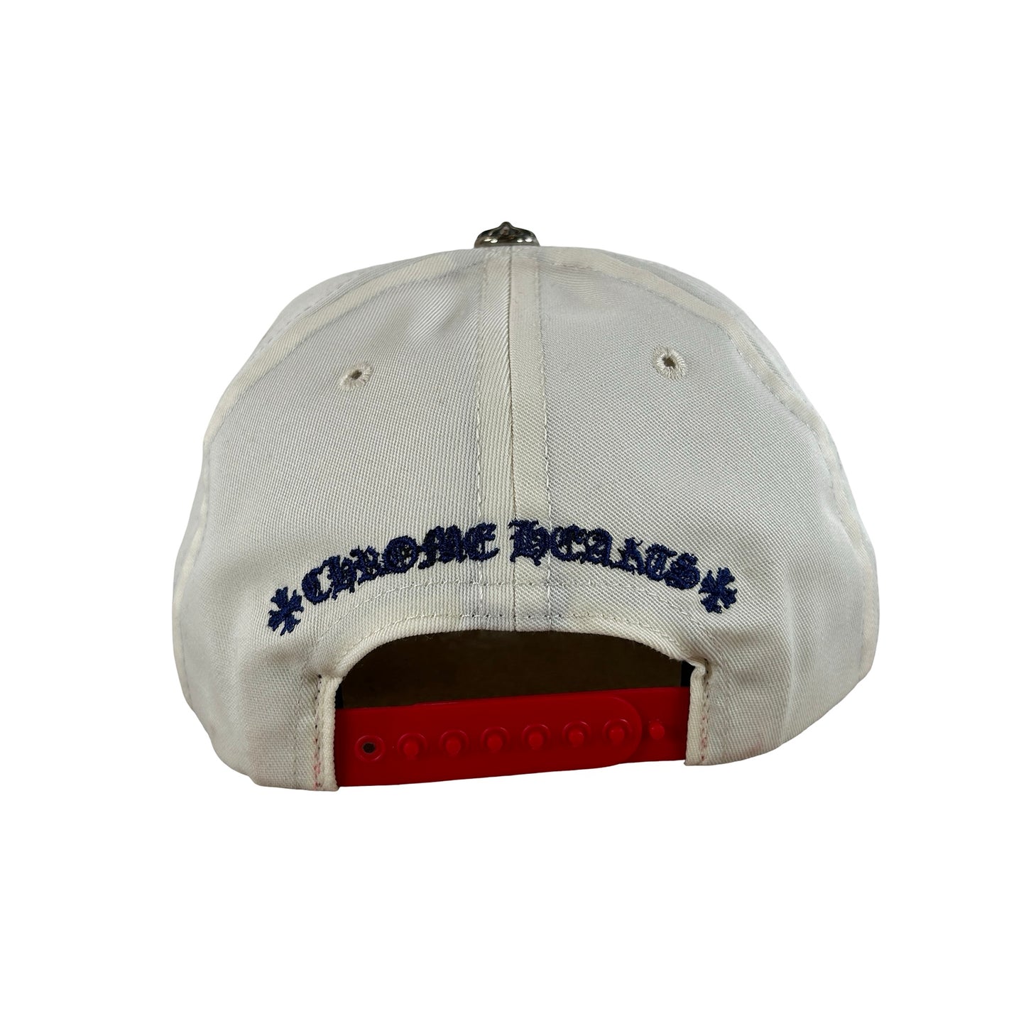 Chrome Hearts CH Baseball Hat White Red Navy [USED]