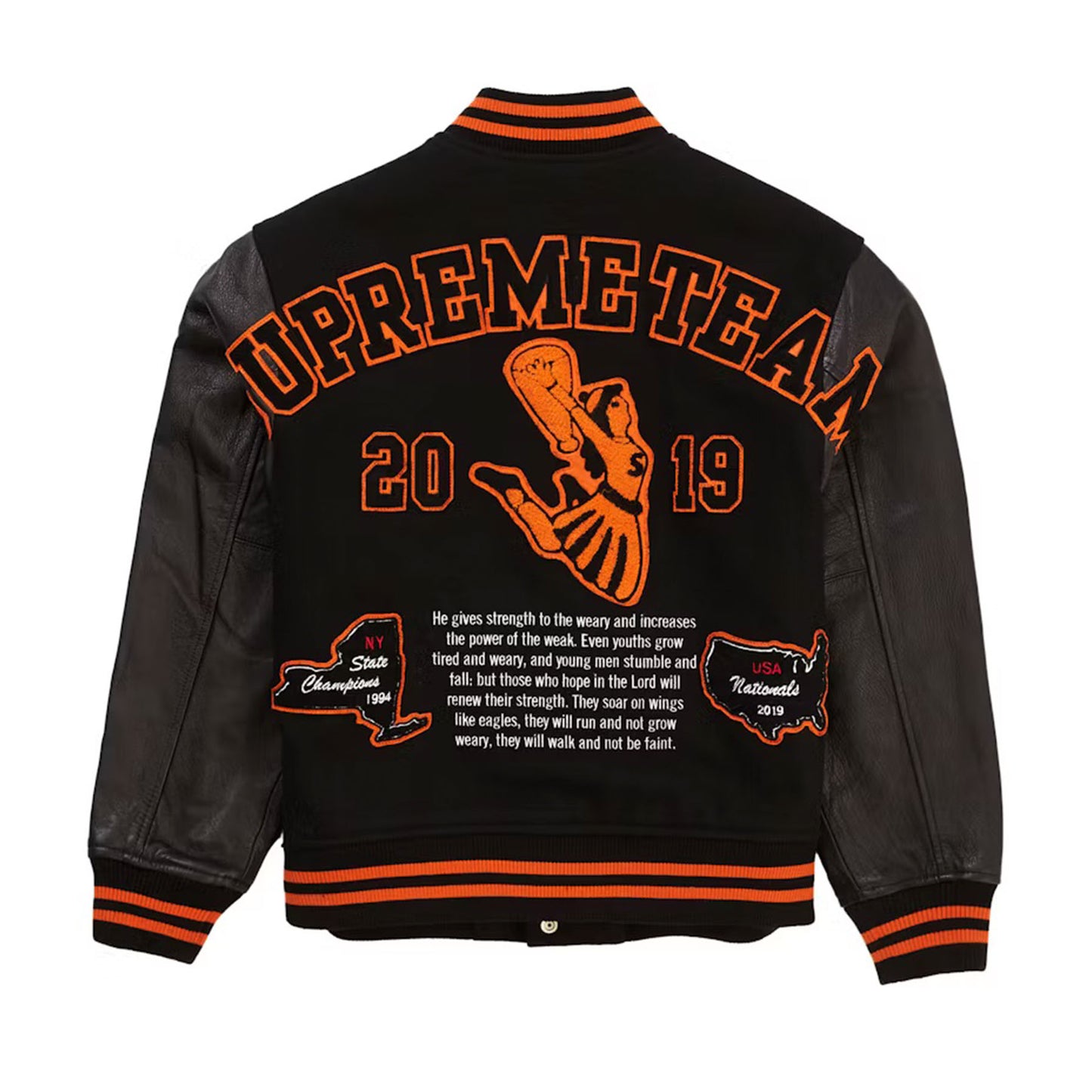 Supreme Team Varsity Jacket Black [USED] - XL (Used2)