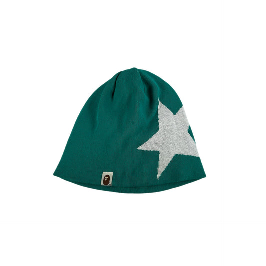 A BATHING APE® Star Lightning-Motif Beanie Hat [USED] OS (Used)