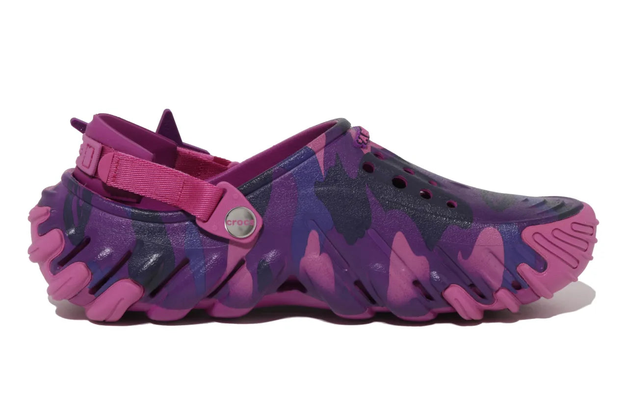 213140 5BV Crocs Echo RO Clog Bape Grapeberry Camo