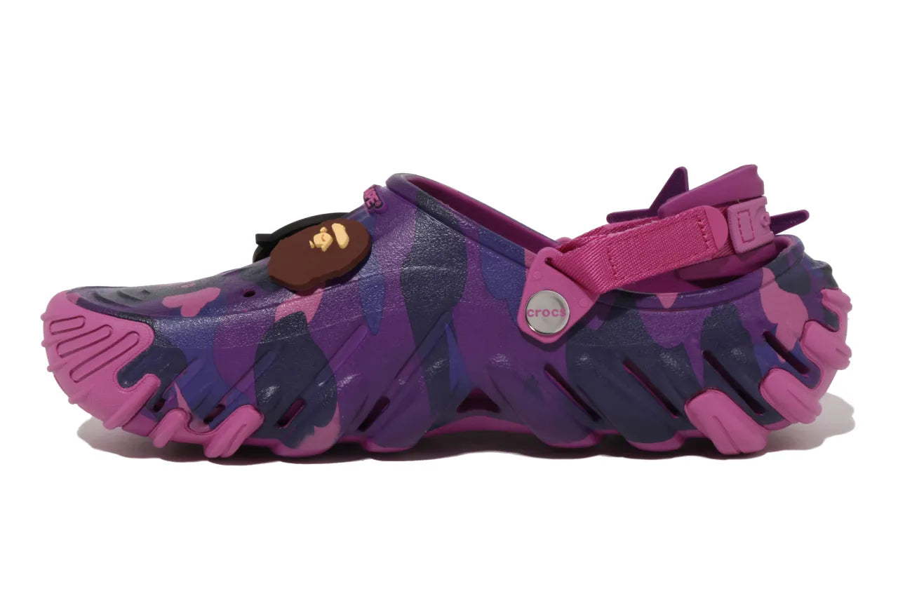 213140 5BV Crocs Echo RO Clog Bape Grapeberry Camo
