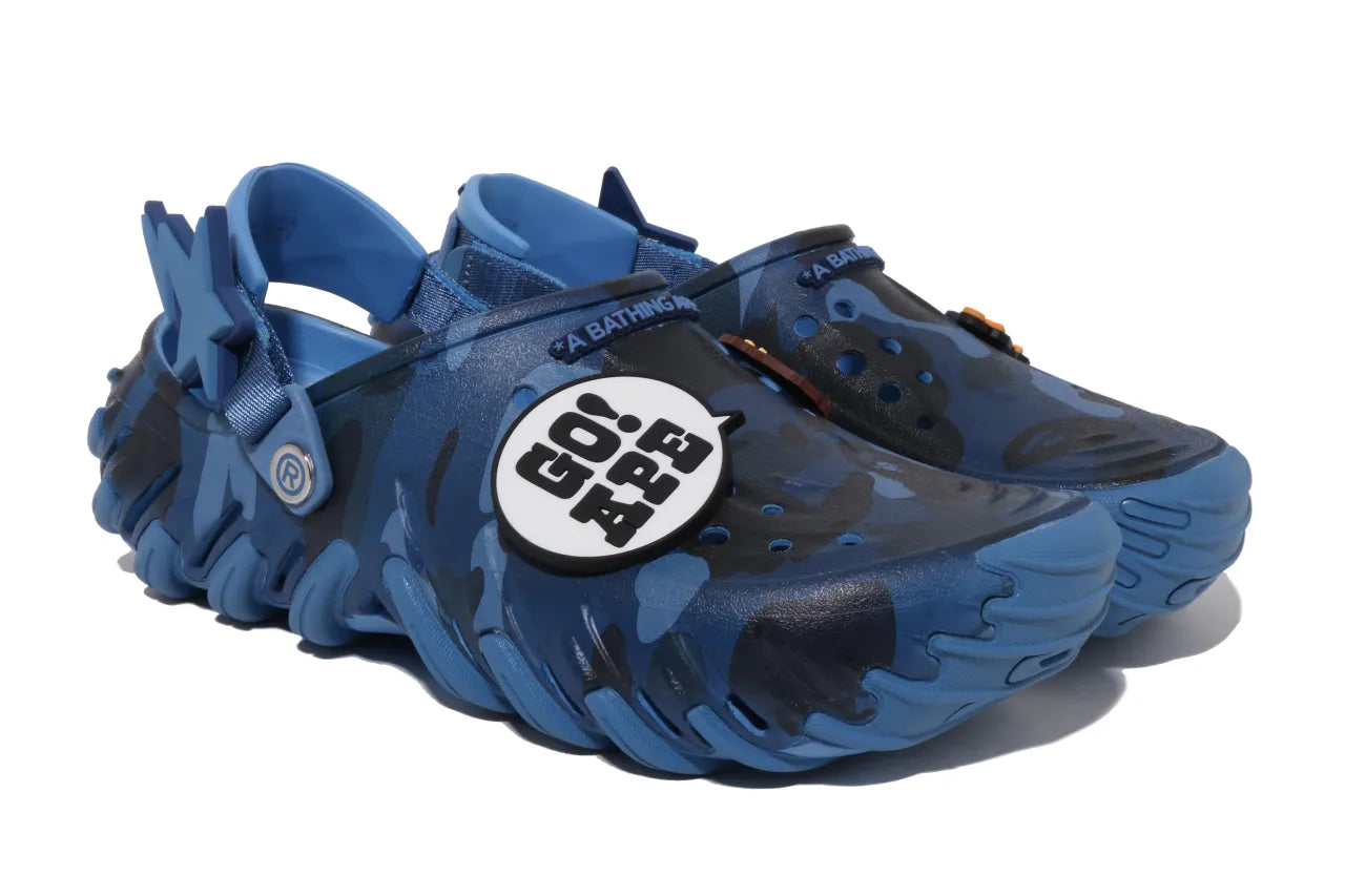 213140 4SN Crocs Echo RO Clog Bape Powder Blue Camo