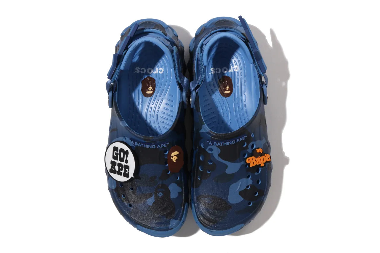 213140 4SN Crocs Echo RO Clog Bape Powder Blue Camo