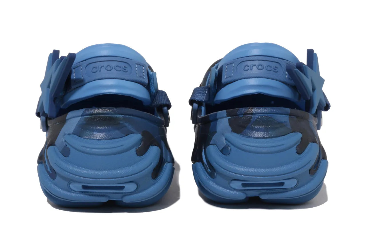 213140 4SN Crocs Echo RO Clog Bape Powder Blue Camo