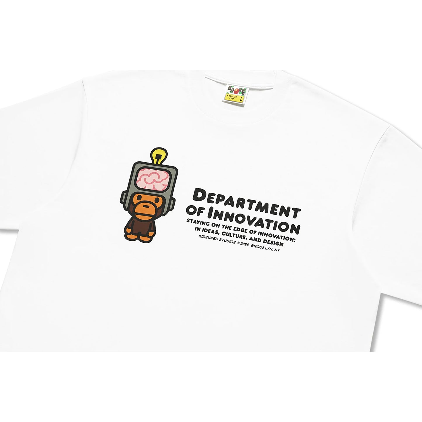 Bape x KidSuper Milo Dept Of Innovation Tee White - XL