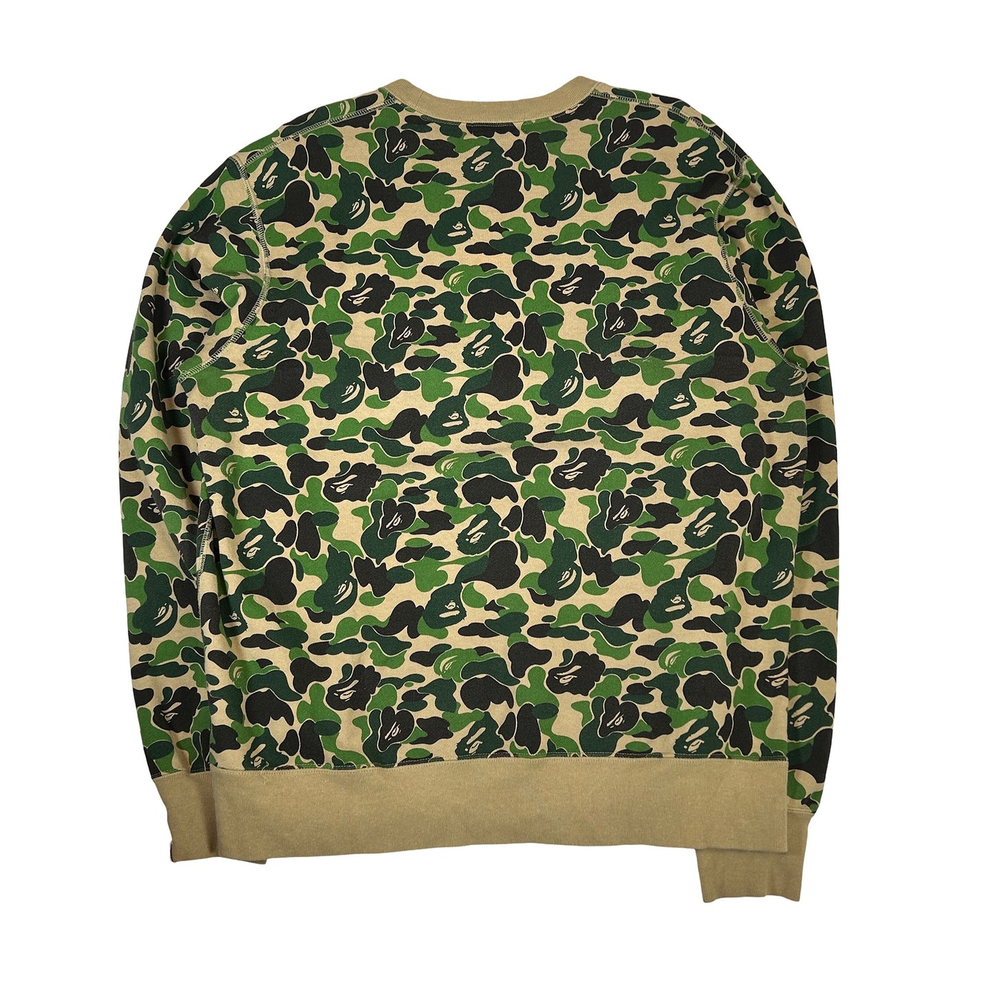 BAPE ABC Camo BAPE Crewneck Green [USED] - XXL (Used)