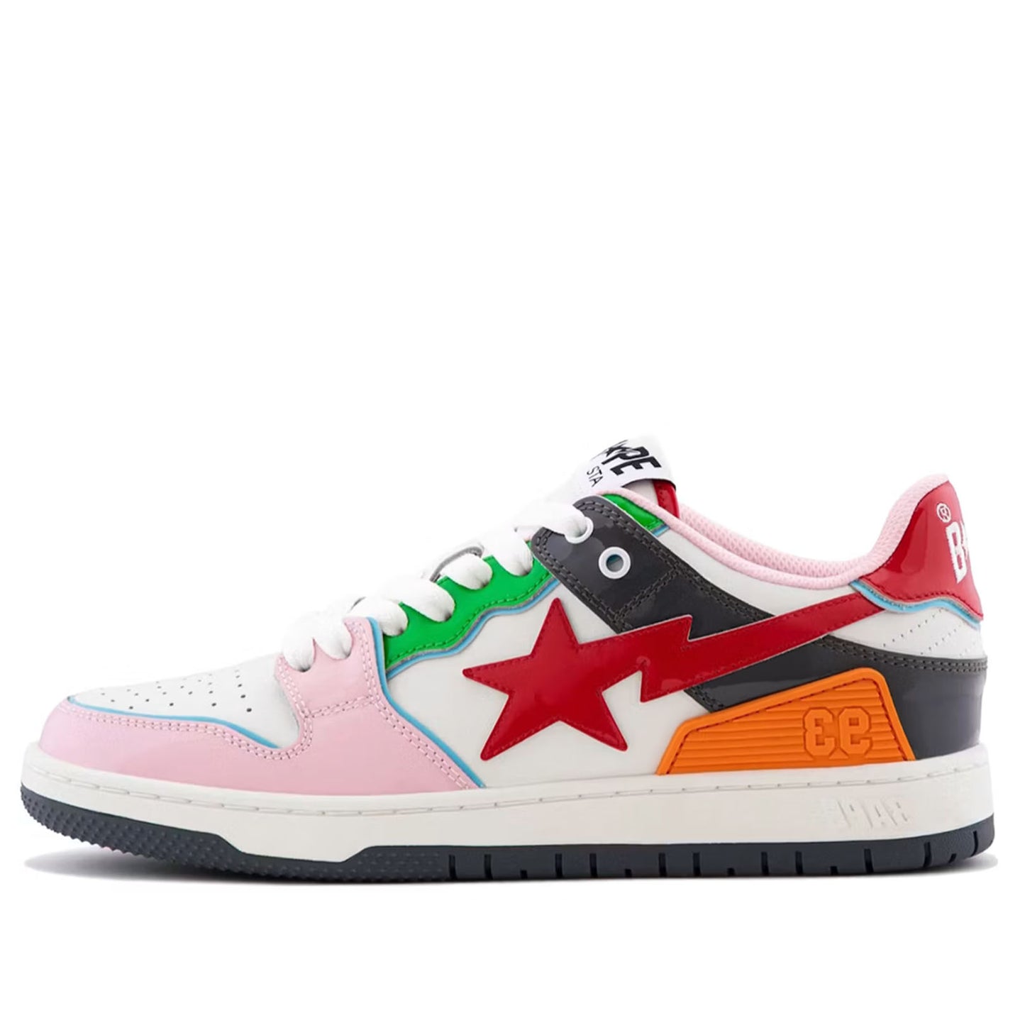 1M30191311 A Bathing Ape Sk8 Sta #1 Red Multi