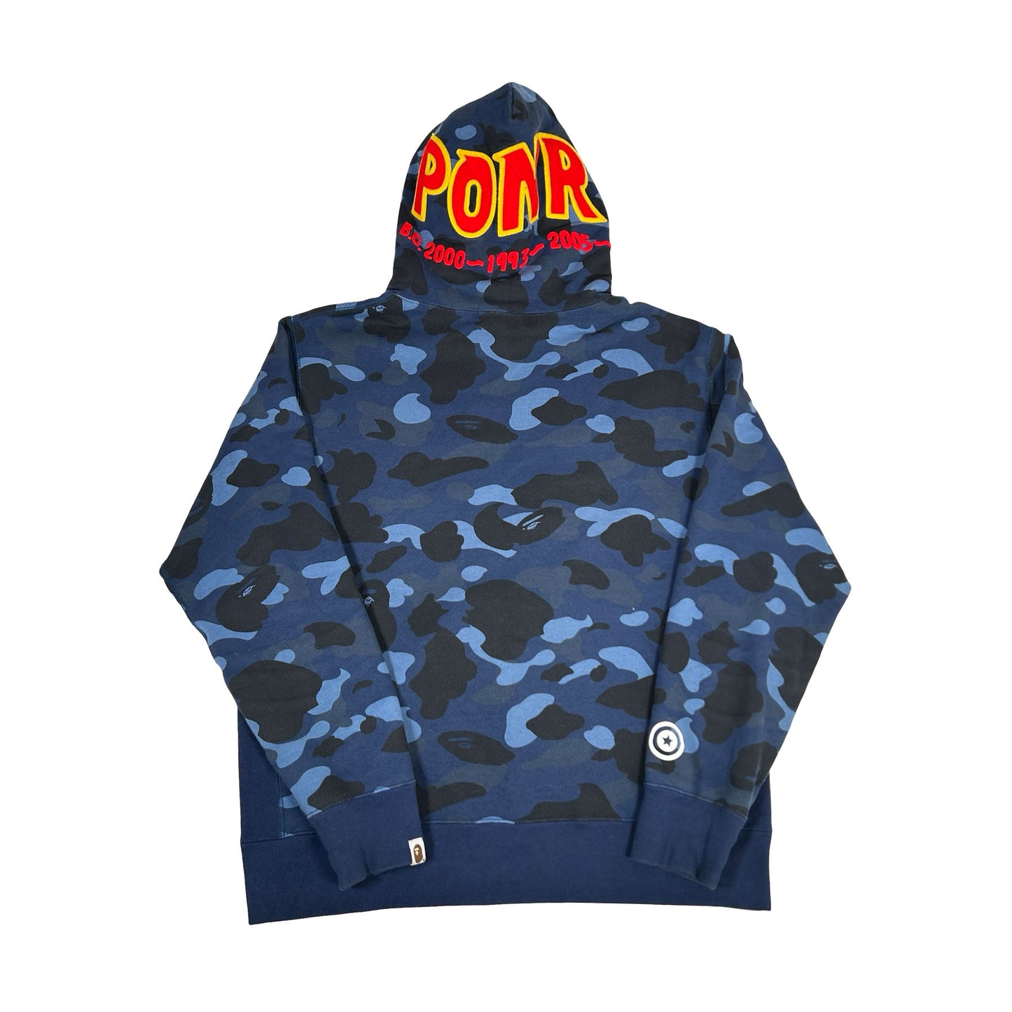 BAPE Color Camo 2nd Shark Pullover Hoodie Navy [USED] - L (Used)