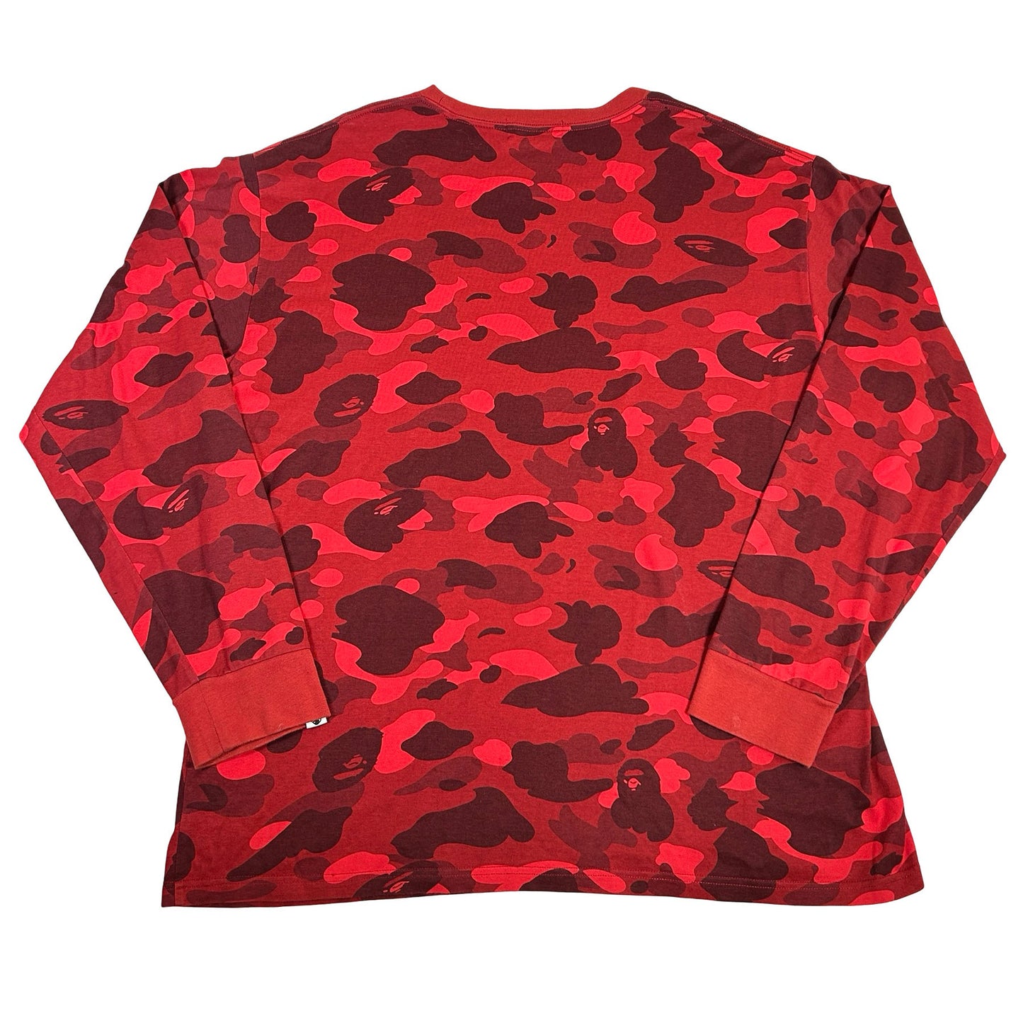 BAPE Color Camo PONR Shark L/S Tee Red [USED] - XXL (Used)