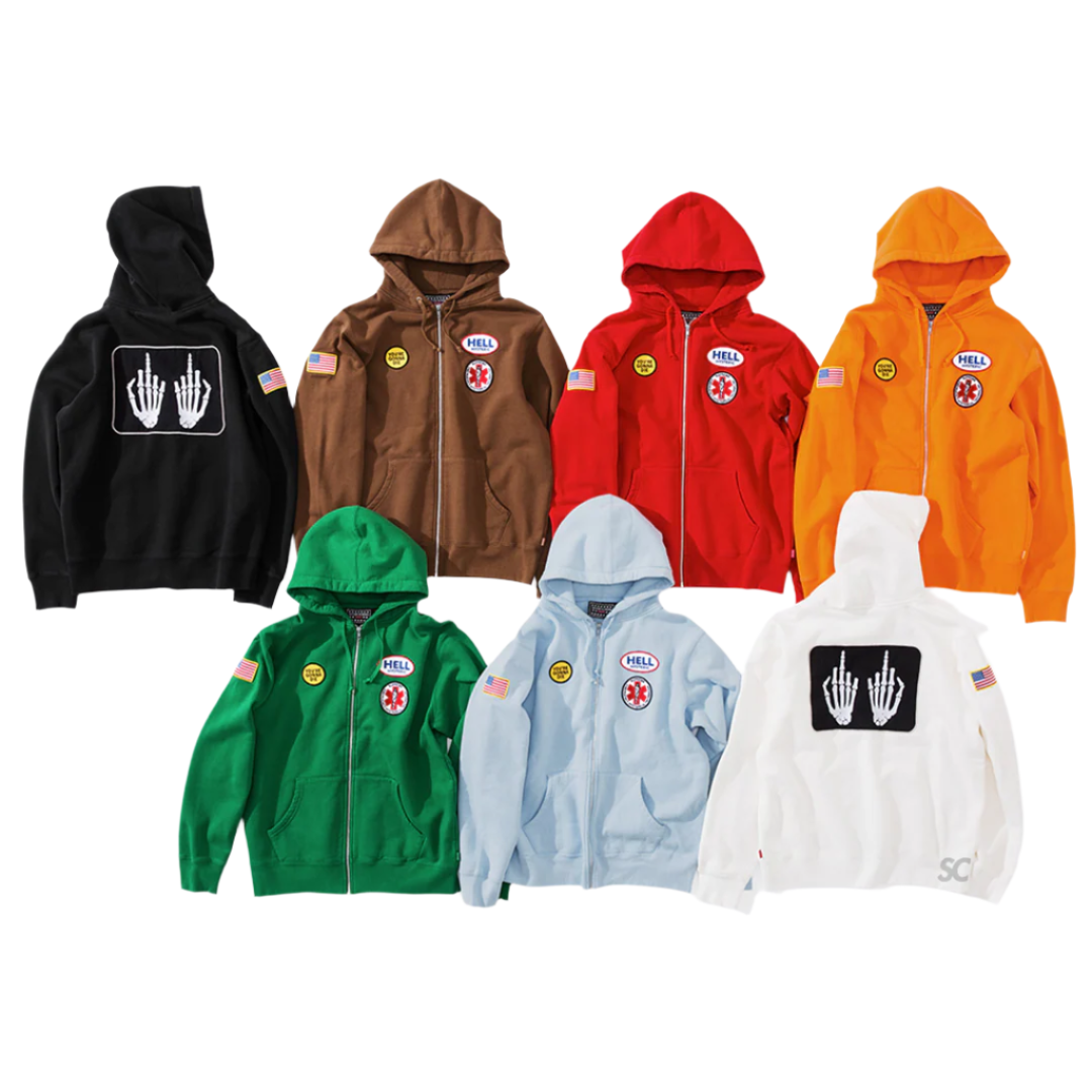Supreme Hysteric Glamour Patches Zip Up Sweatshirt [USED] - M (Used)