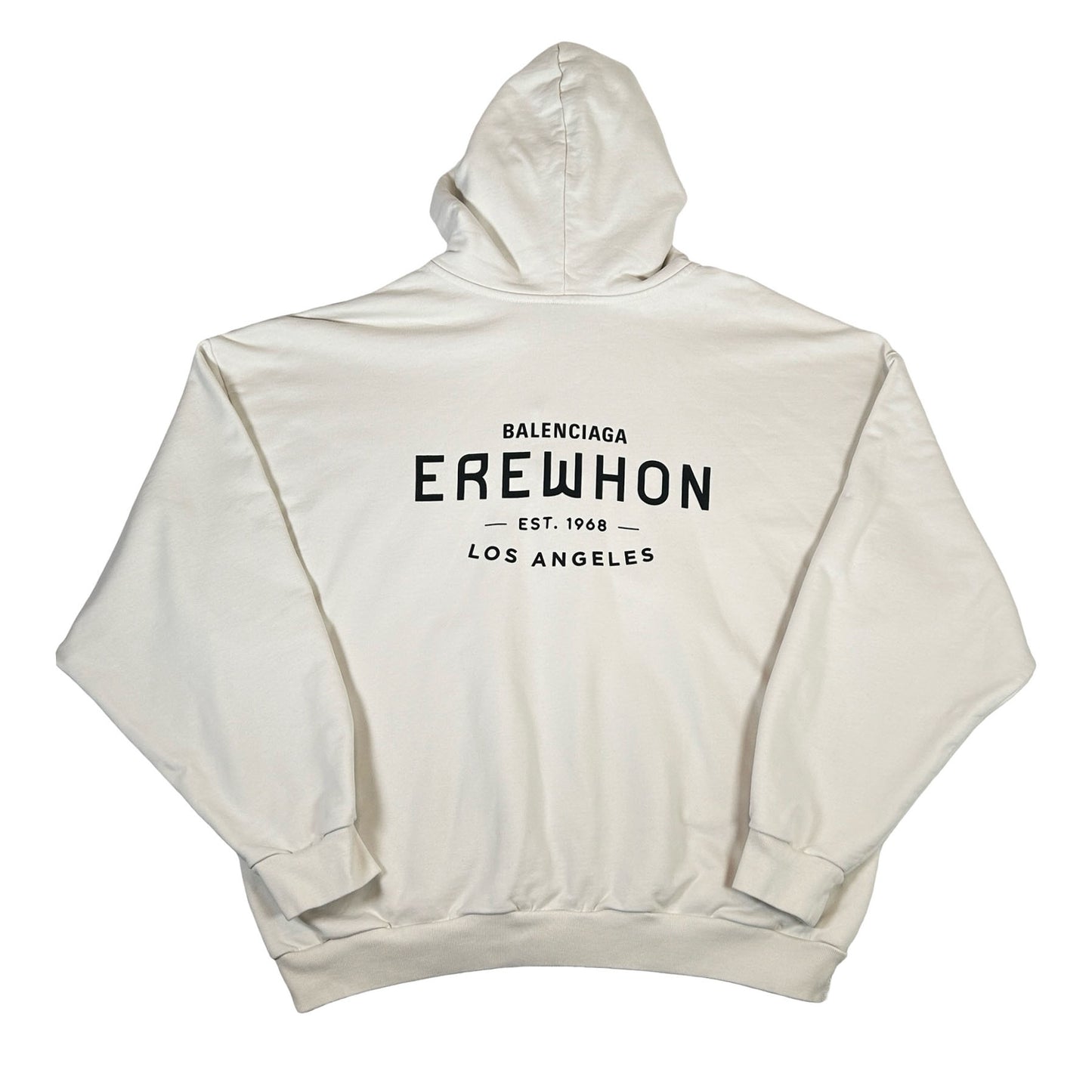 Balenciaga x Erewhon Los Angeles Zip-Up Hoodie Medium Fit Beige/Black [USED] - S (Used)