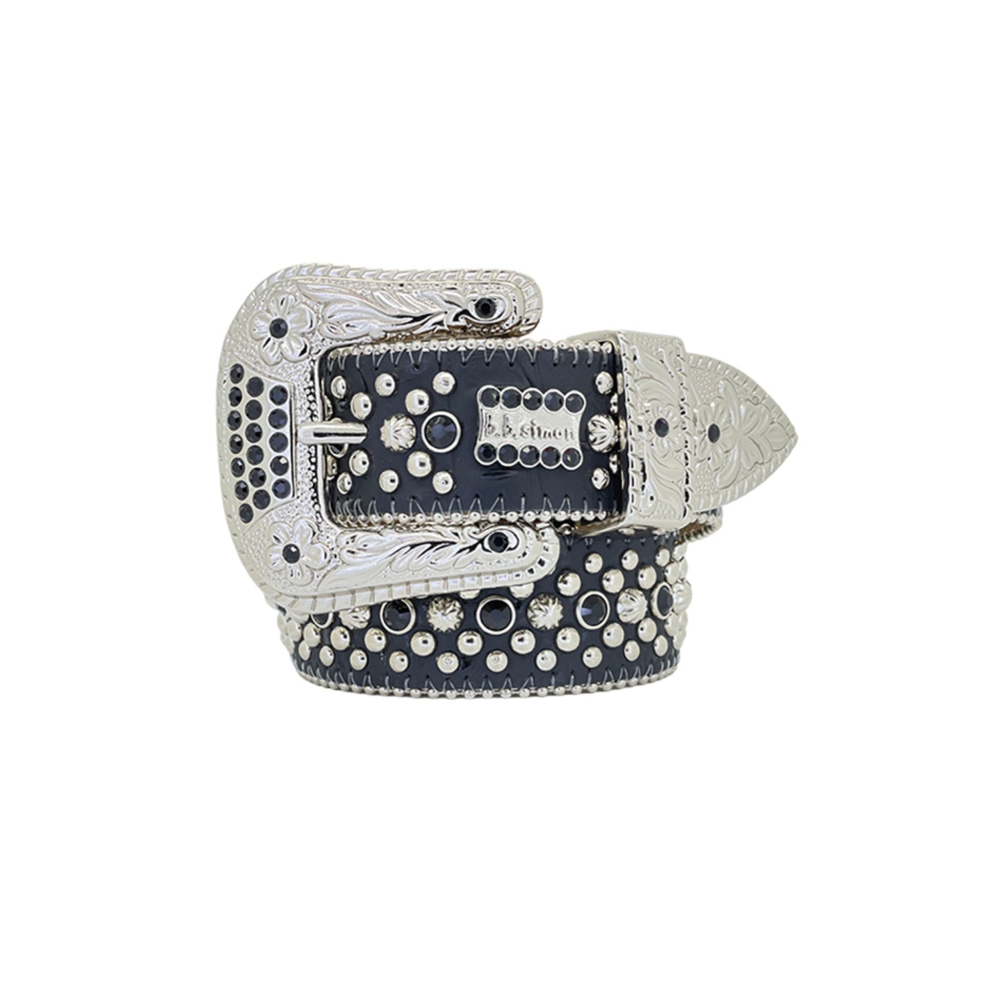 B.B. Simon The Trojan Jet Belt [USED] - 34 (Used)