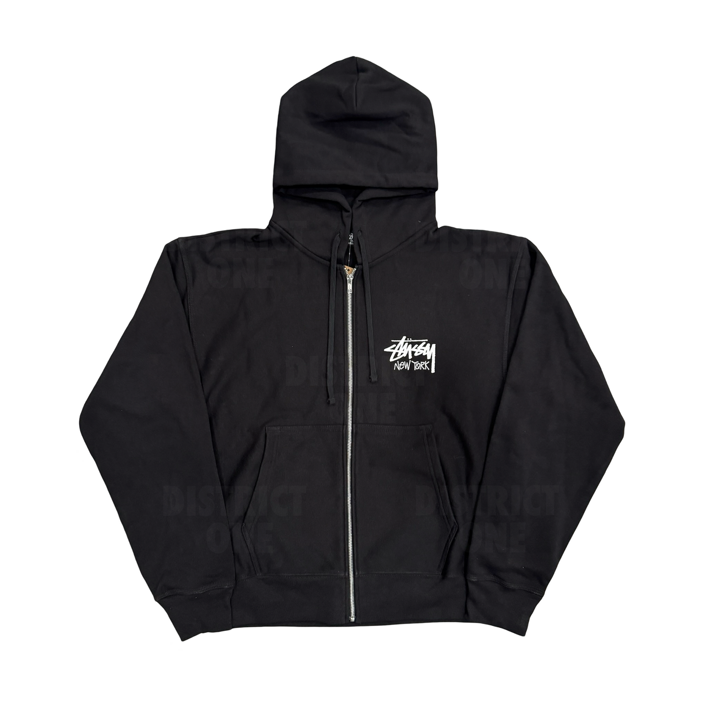 Stussy Stock New York Zip Hoodie Black