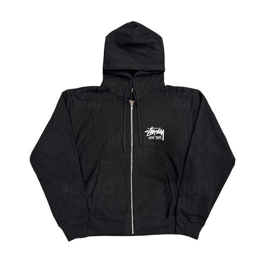 Stussy Stock New York Zip Hoodie Black [USED] - L (Used)