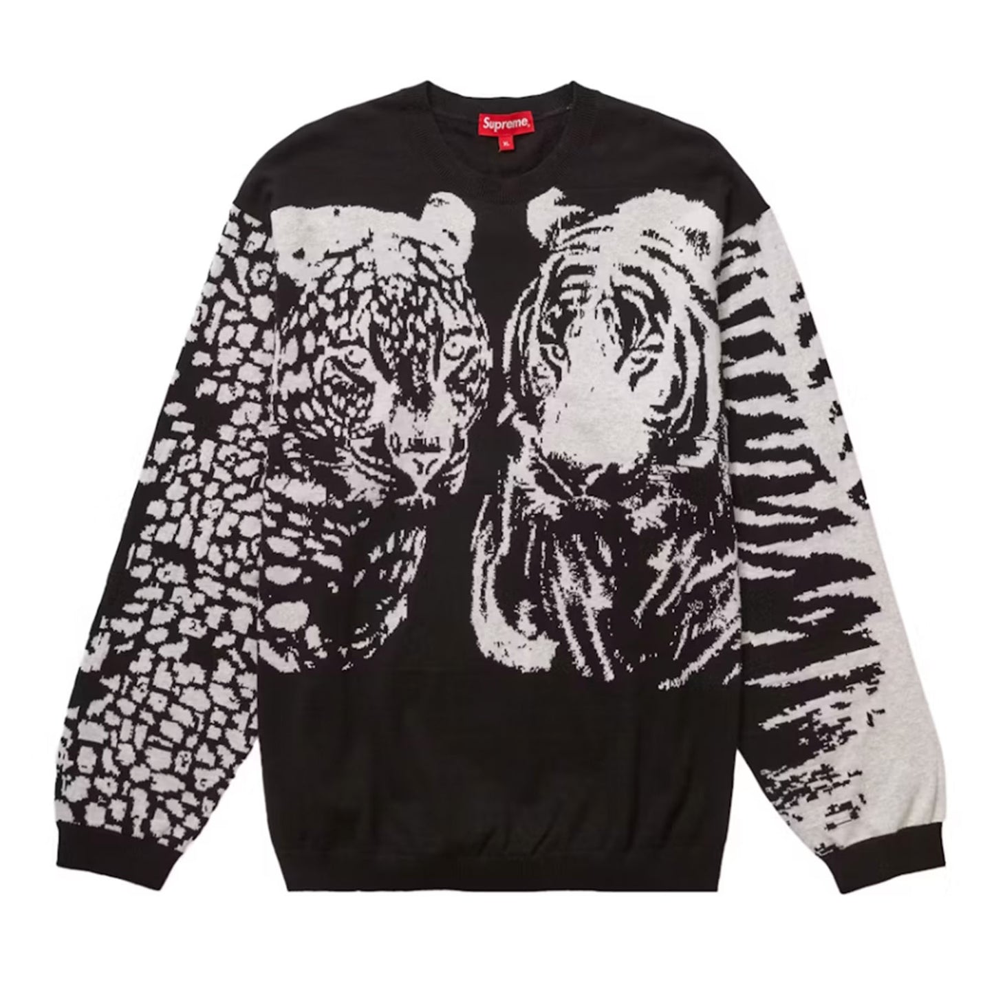 Supreme Big Cats Jacquard L/S Top Black [USED] - XL (Used)
