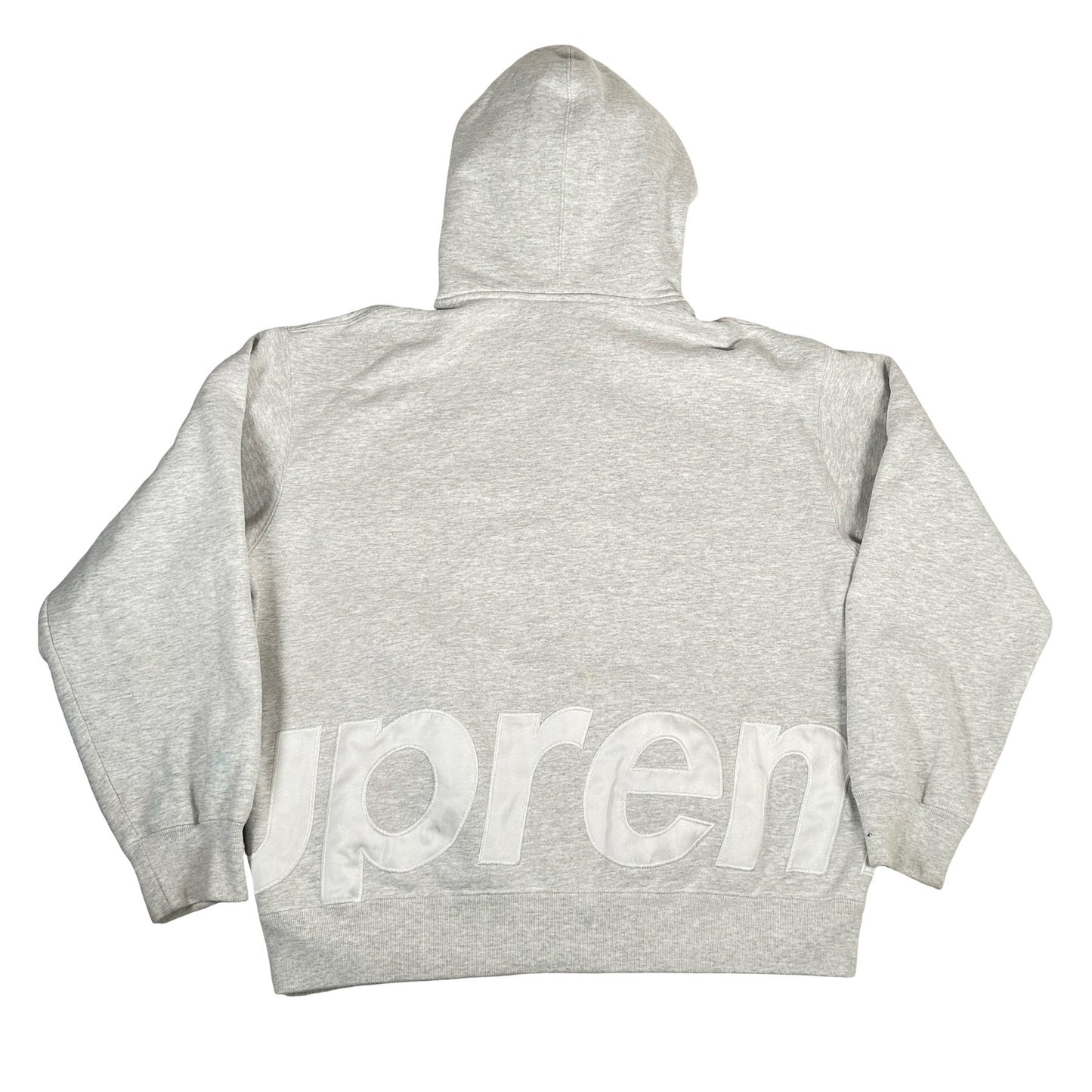 Supreme Big Logo Zip Up Hooded Sweatshirt Ash [USED] - M (Used)