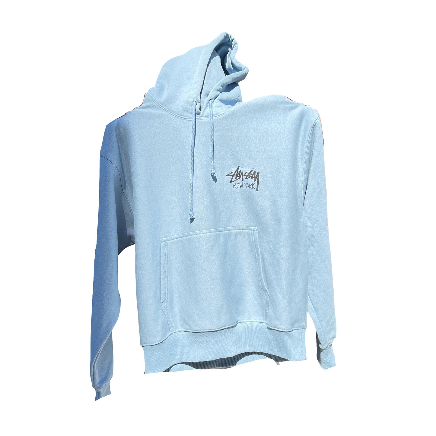 Stussy Stock New York Hoodie Sky Blue [USED] - L (Used)