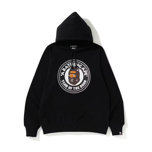 BAPE Year Of The Boar Pullover Hoodie Black [USED] - L (Used)