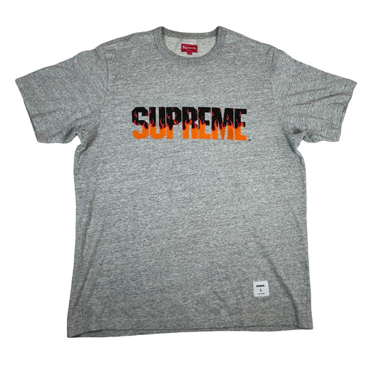 Supreme Flames S/S Top Heather Grey [USED] - L (Used)