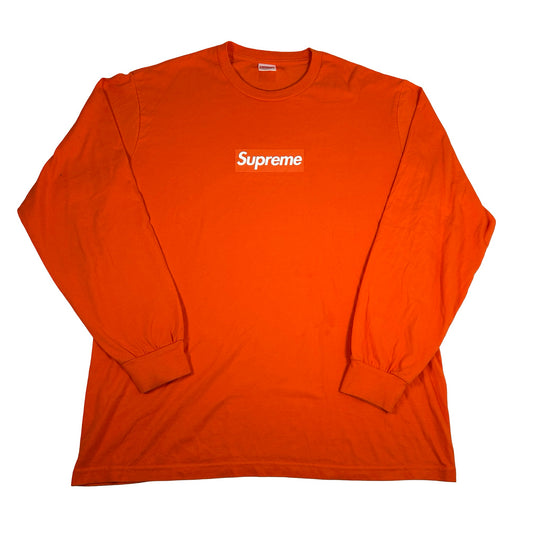 Supreme Box Logo L/S Tee Orange [USED] - L (Used)