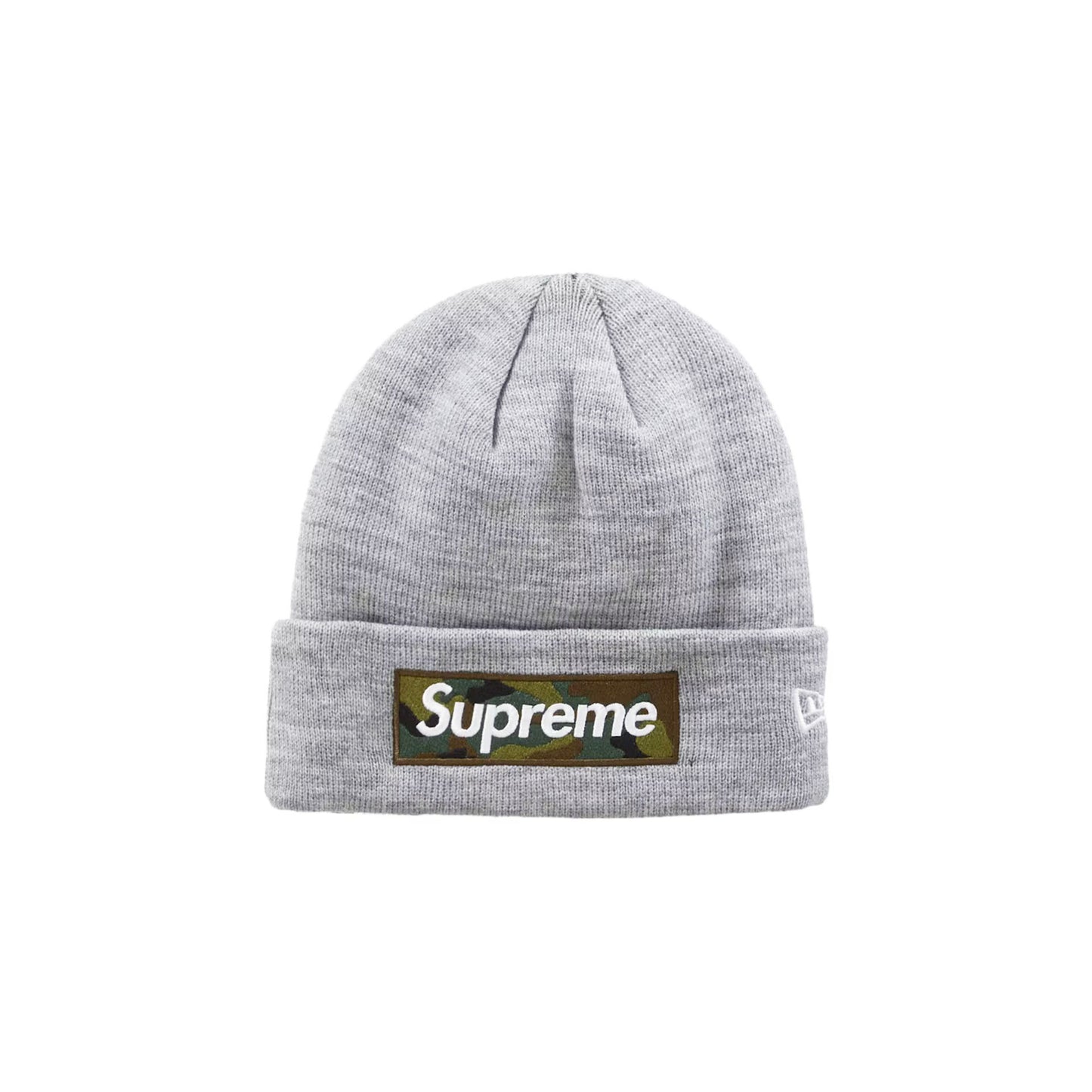 Supreme New Era Box Logo Beanie (FW23) Heather Grey