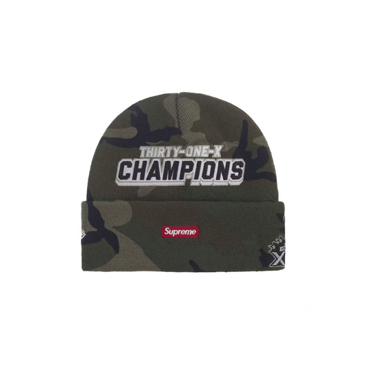 Supreme New Era Football Beanie Woodland Camo
