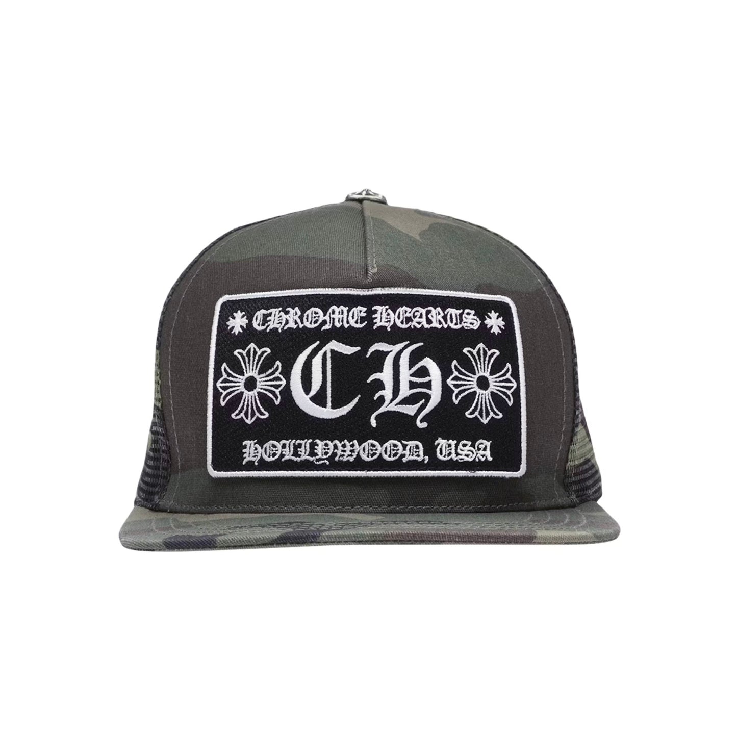 Chrome Hearts CH Hollywood Trucker Hat Camo