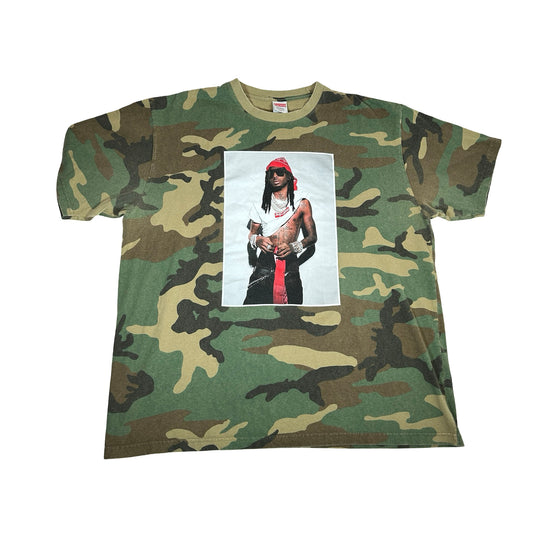 Supreme Playboi Carti Tee Woodland Camo [USED] - XXL (Used)