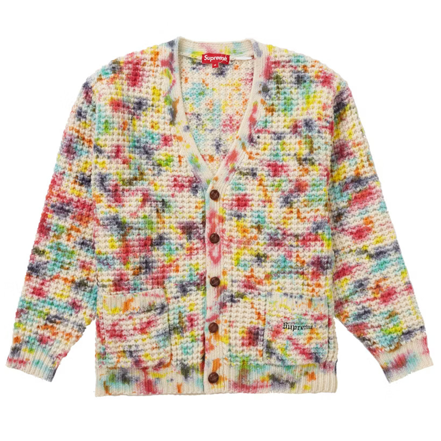 Supreme Waffle Knit Cardigan Tie Dye [USED] - S (Used)