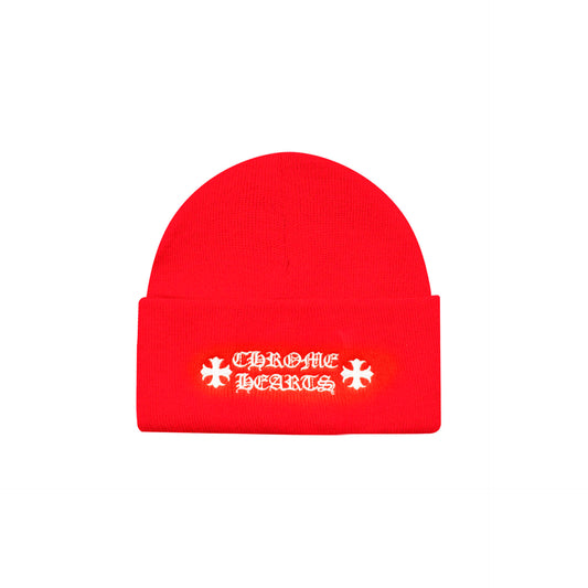 Chrome Hearts Logo Beanie Red