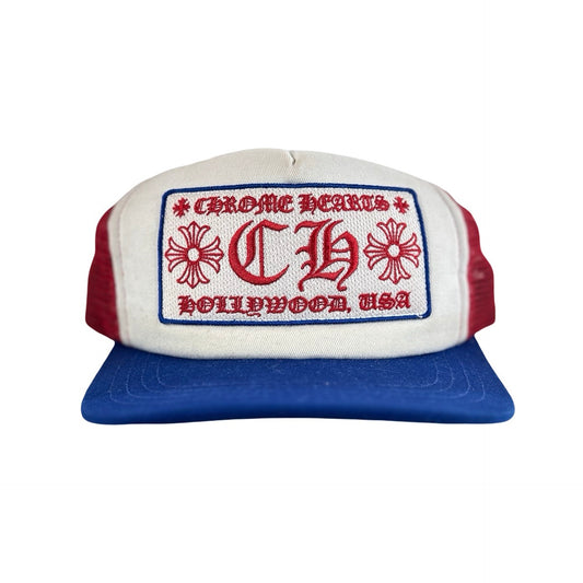 Chrome Hearts Trucker Hat Blue/Red/White [USED]