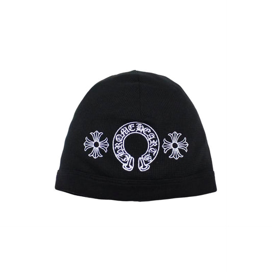 Chrome Hearts Horseshoe Skull Cap Beanie Black