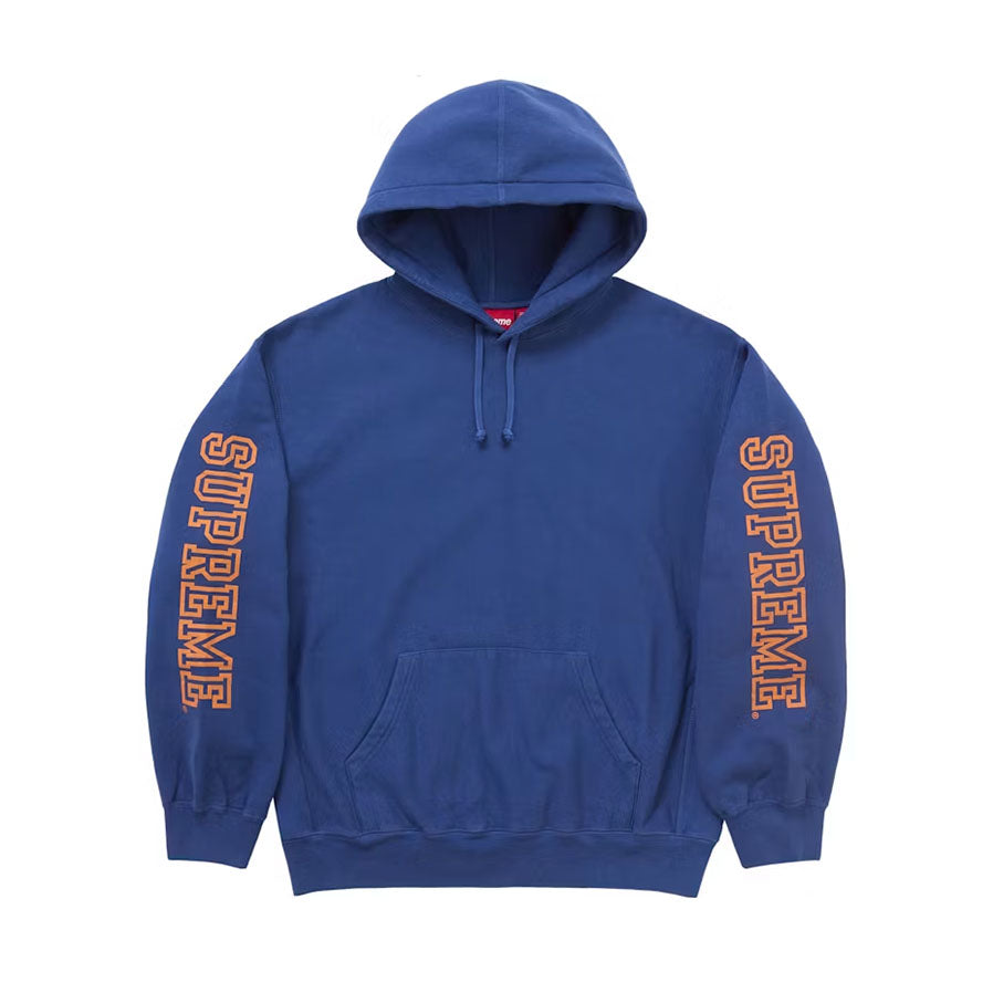 Supreme Collegiate Sleeve Hooded Sweatshirt Dark Royal [USED] - M (Used)