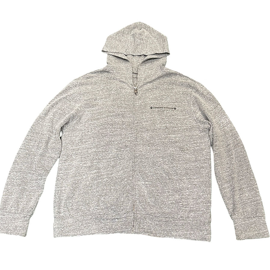 Chrome Hearts Men's Floral Dagger Logo Zip Up Hoodie [USED] - S (Used)