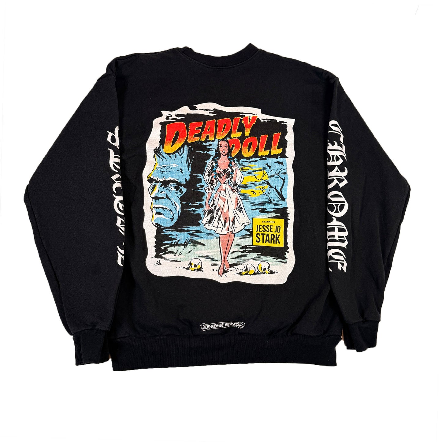 Chrome Hearts Jesse Jo Stark Deadly Doll Crewneck Black [USED] - L (Used)