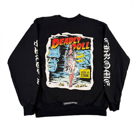 Chrome Hearts Jesse Jo Stark Deadly Doll Crewneck Black [USED] - L (Used)
