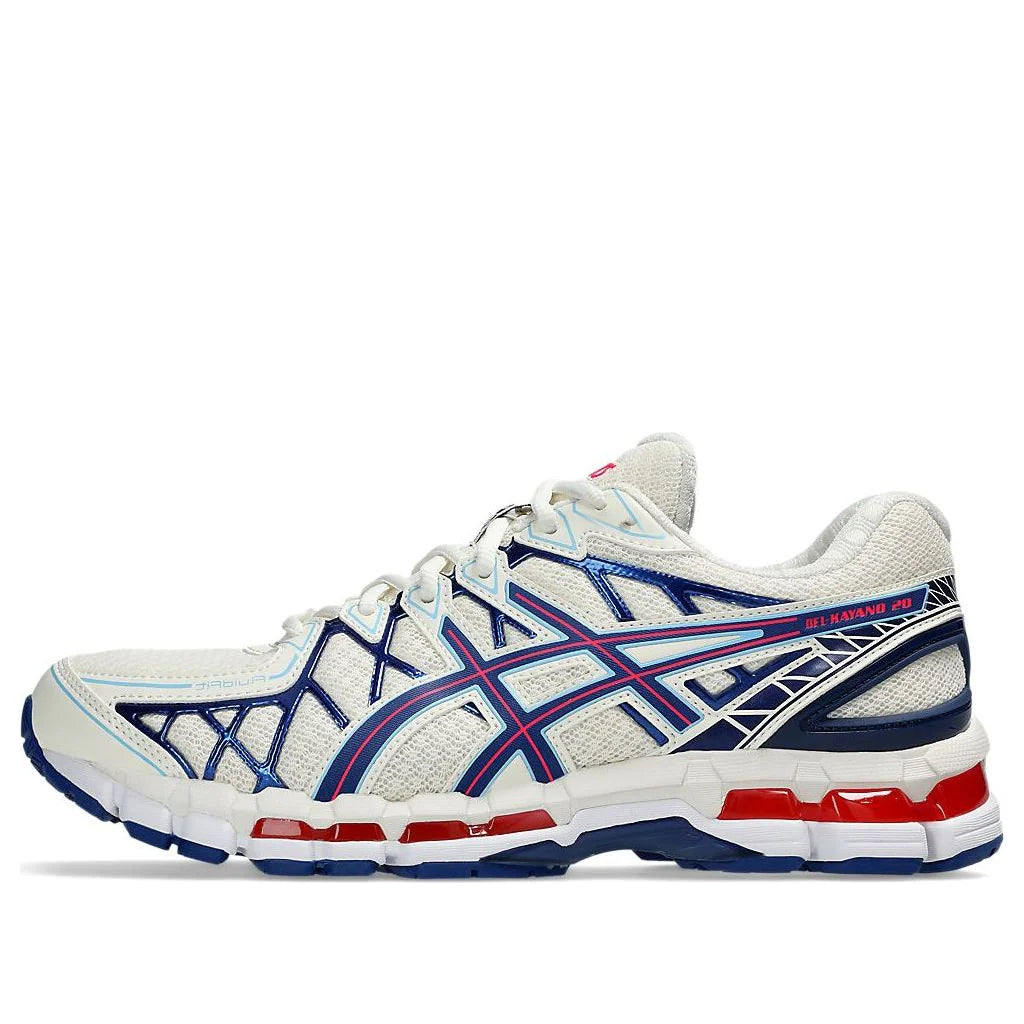 1203A388 101 ASICS Gel-Kayano 20 Cream Blue Red