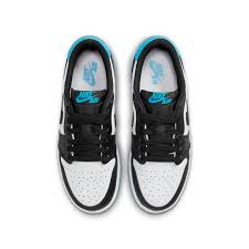 CZ0858 104 Jordan 1 Retro Low OG Black Dark Powder Blue (GS)
