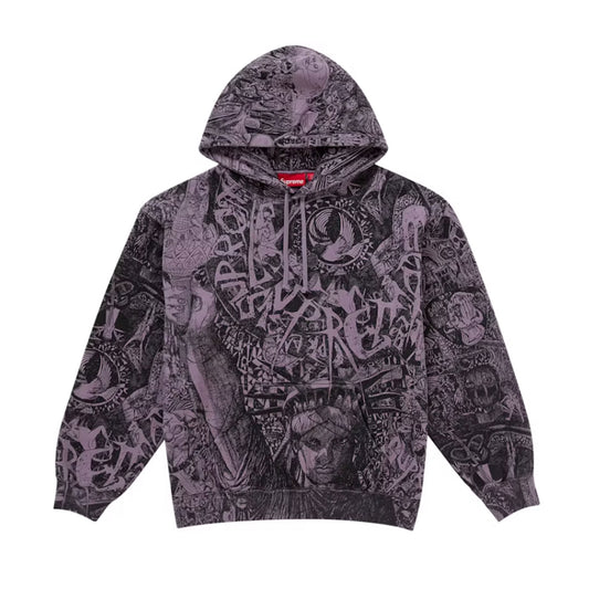 Supreme Liberty Hooded Sweatshirt Dusty Purple [USED] - XL (Used)