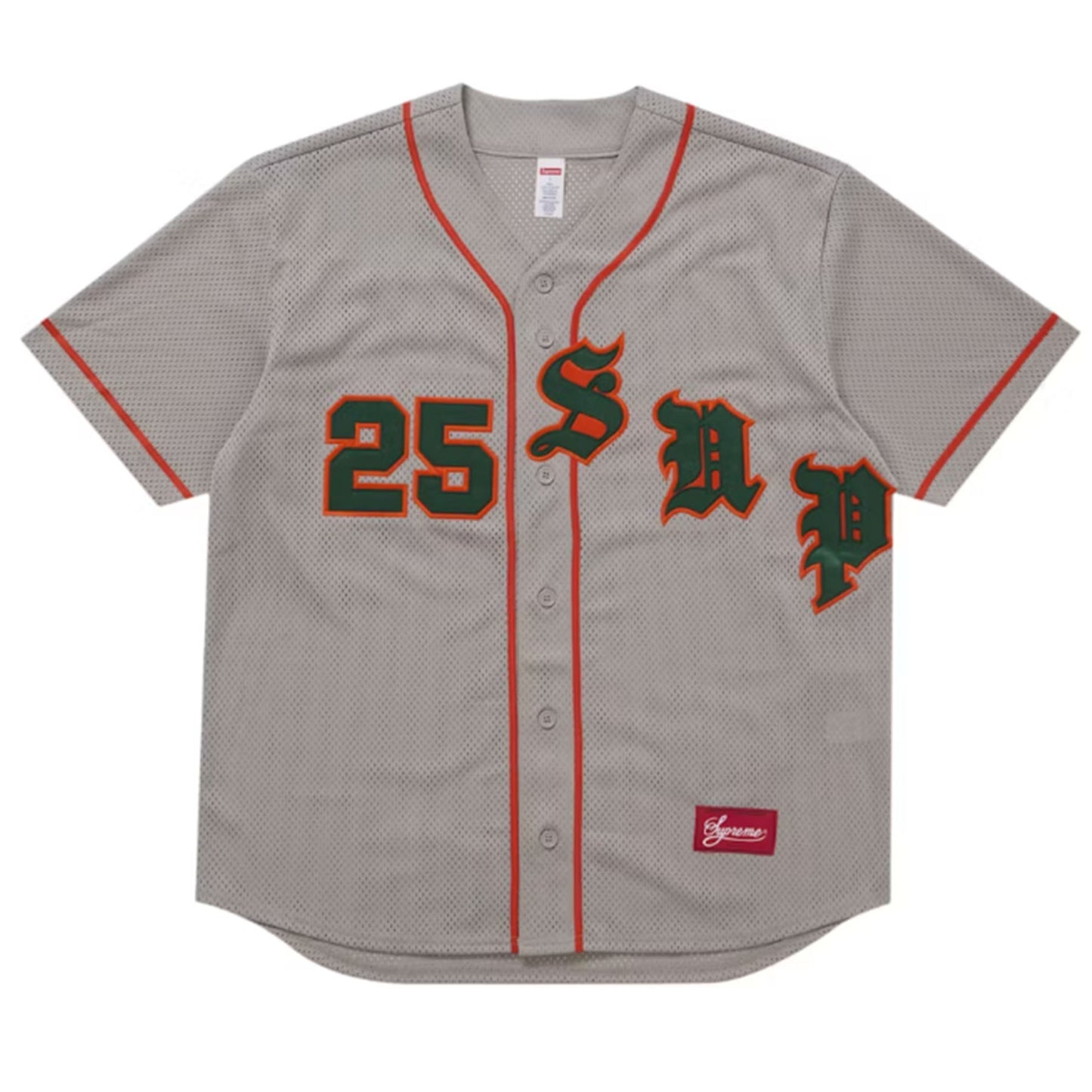 Supreme Old English Baseball Jersey Grey [USED] - XL (Used)