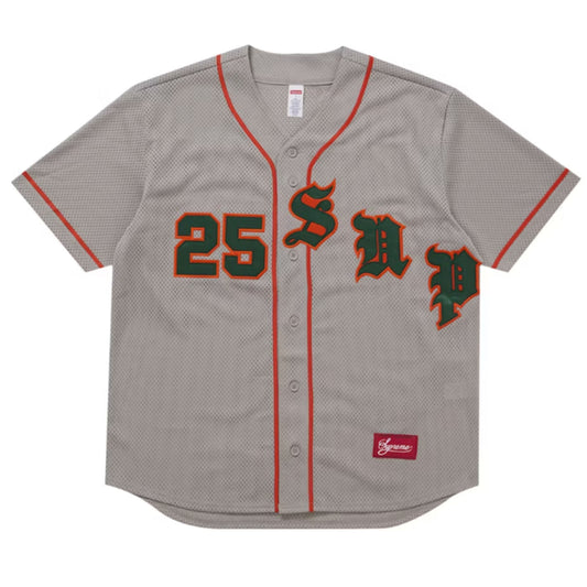 Supreme Old English Baseball Jersey Grey [USED] - XL (Used)