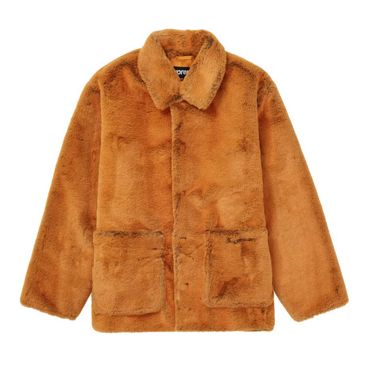 Supreme 2-Tone Faux Fur Shop Coat Orange