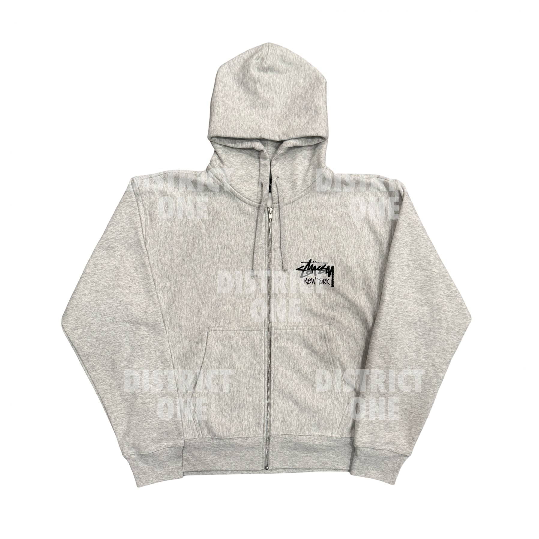 Stussy Stock New York Zip Hoodie Grey – DISTRICT ONE NY Stussy Stock New York Zip Hoodie Grey – DISTRICT ONE NY