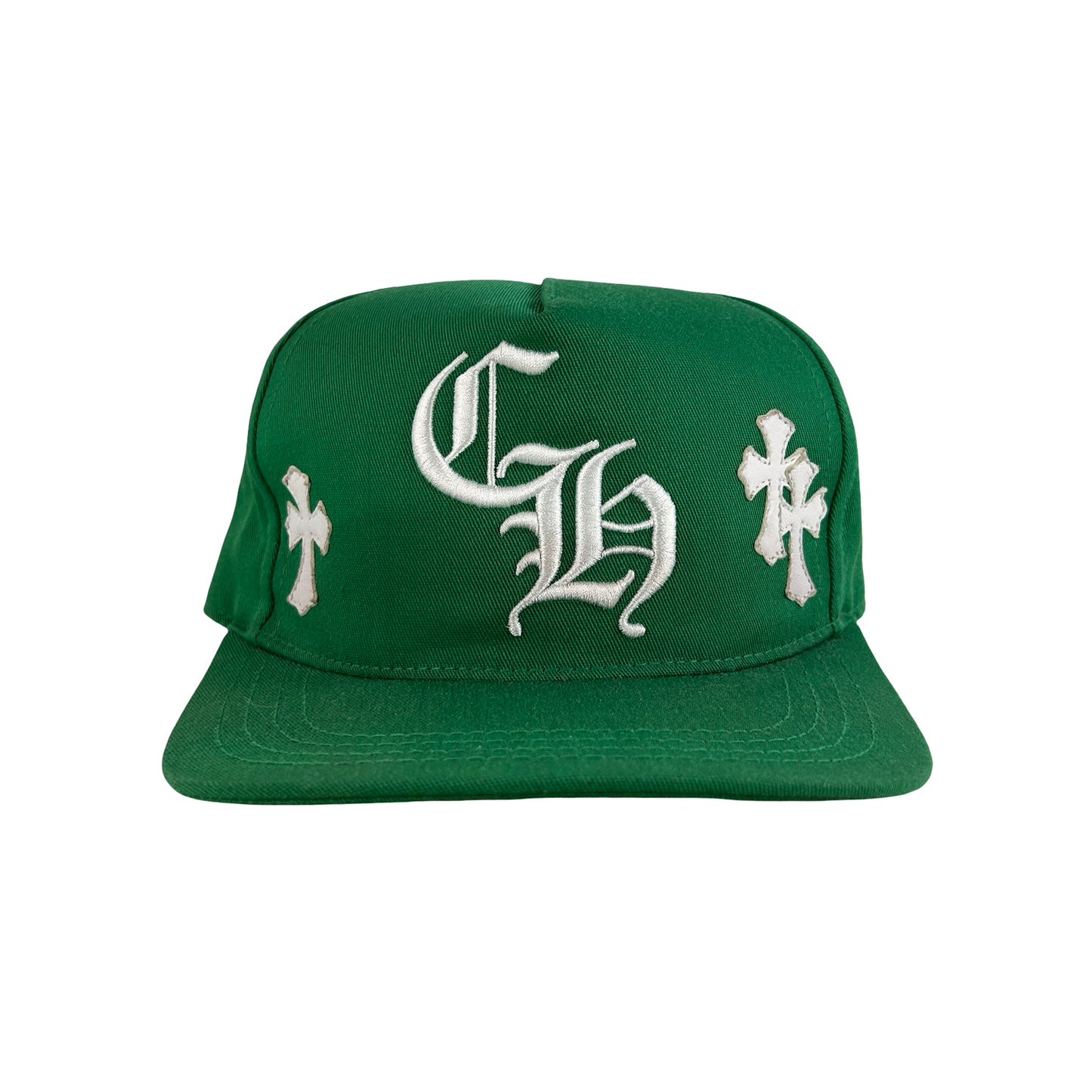 Chrome Hearts Cross Patch Hat Green/White [USED2]